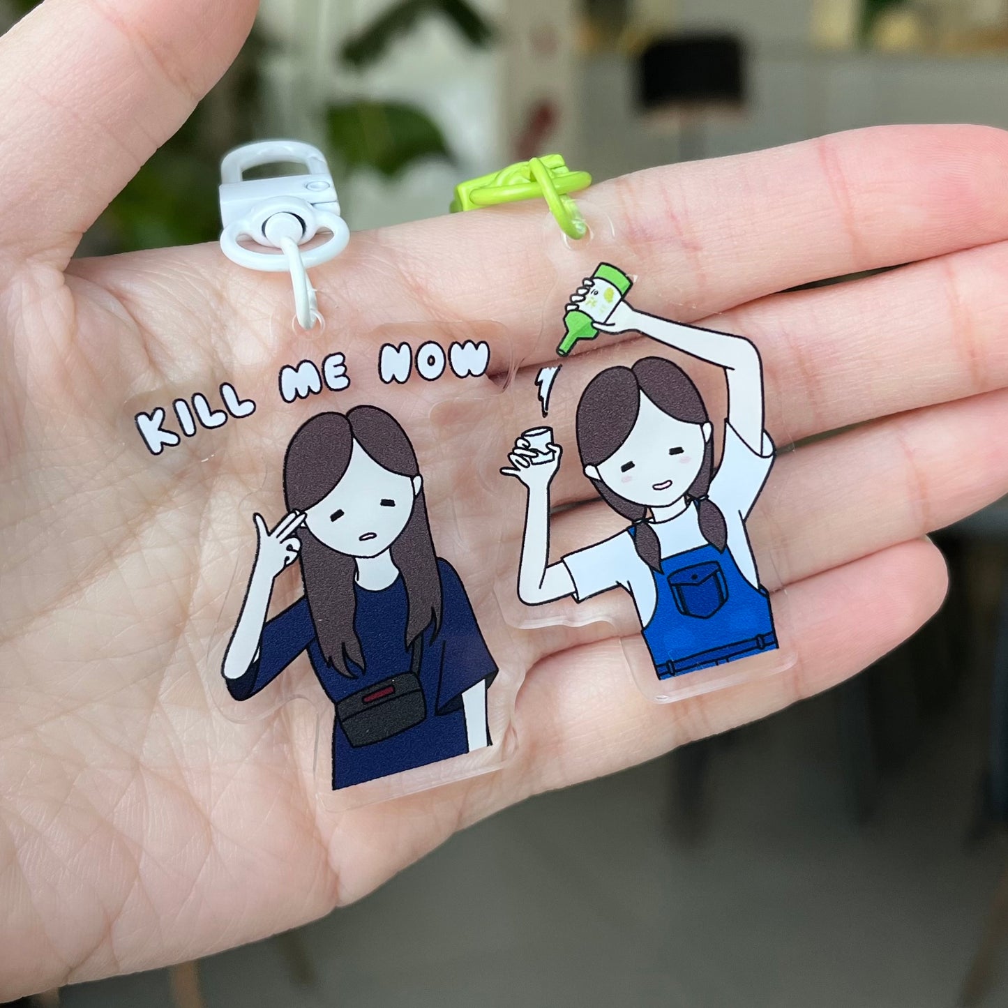 Girl Character Acrylic Keychain