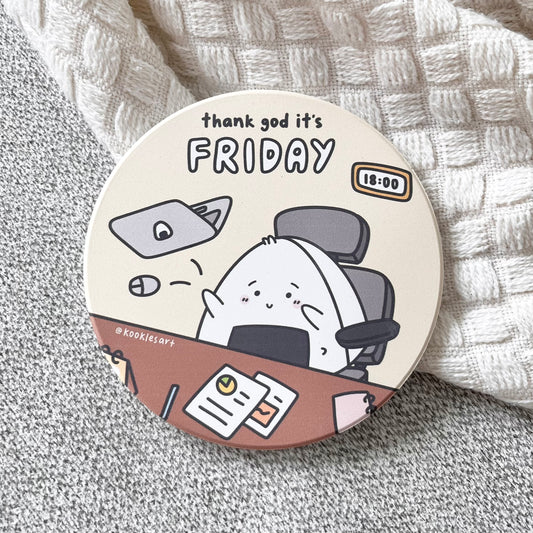 TGIF Diatomite Coaster Water Absorbent