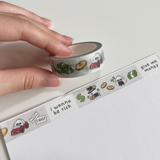 I Wanna Be Rich Washi Tape