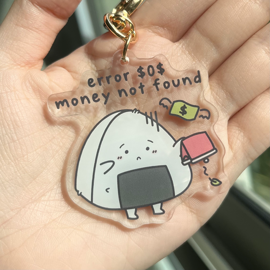 Error $0$ Money Not Found Acrylic Keychain