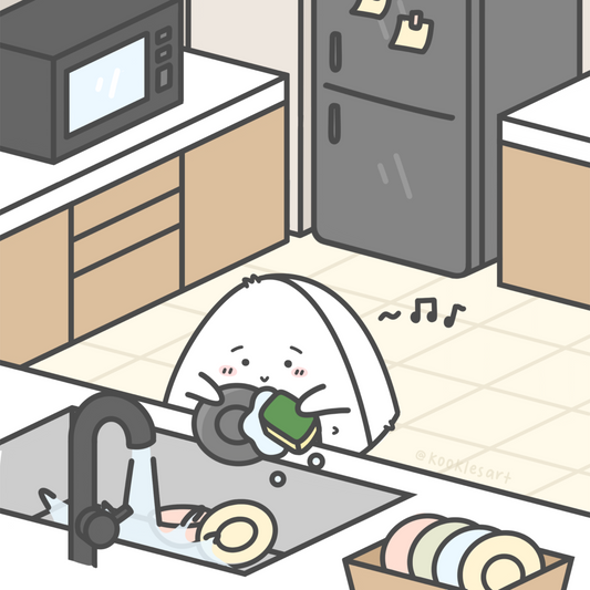 Washing Dishes Art Print