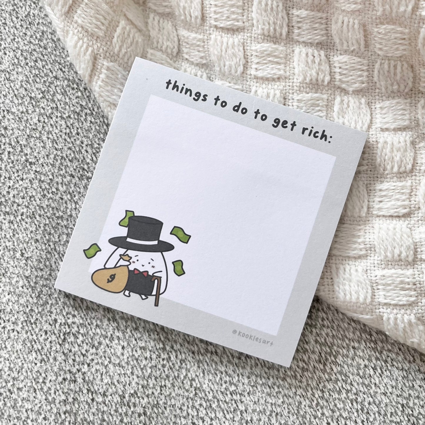 Things To Do To Be Rich Sticky Notepad